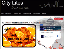 Tablet Screenshot of citylitesrestaurant.com